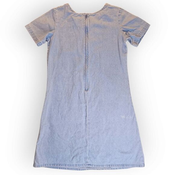 Vintage Compliments Light Wash Denim Shift Dress - Picture 6 of 9